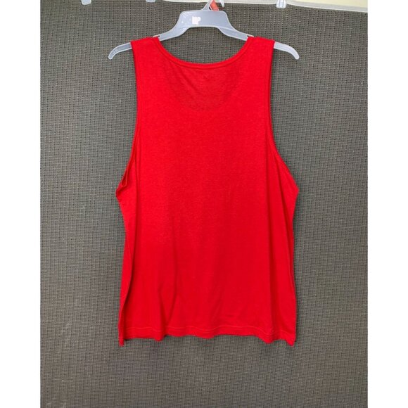 Athletic Works Mens L 42-44 Red Sleeveless Tank Top Cotton Blend Activewear - Picture 4 of 6